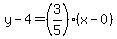 y-4=%283%2F5%29%28x-0%29