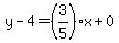 y-4=%283%2F5%29x%2B0