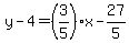 y-4=%283%2F5%29x-27%2F5