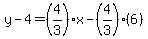 \"y-4=%284%2F3%29%2Ax-%284%2F3%29%286%29\"