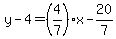 y-4=%284%2F7%29x-20%2F7