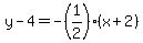y-4=-%281%2F2%29%28x%2B2%29