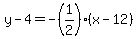 y-4=-%281%2F2%29%28x-12%29