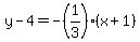 y-4=-%281%2F3%29%28x%2B1%29