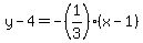 y-4=-%281%2F3%29%28x-1%29