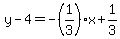 y-4=-%281%2F3%29x%2B1%2F3