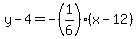 y-4=-%281%2F6%29%28x-12%29