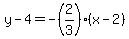 y-4=-%282%2F3%29%28x-2%29