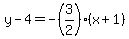 y-4=-%283%2F2%29%28x%2B1%29