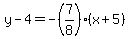 y-4=-%287%2F8%29%28x%2B5%29