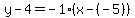 y-4=-1%28x-%28-5%29%29