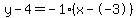 y-4=-1%28x--3%29