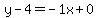 y-4=-1x%2B0