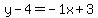 y-4=-1x%2B3