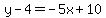 y-4=-5x%2B10