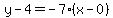 y-4=-7%2A%28x-0%29