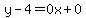 y-4=0x%2B0