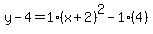 y-4=1%28x%2B2%29%5E2-1%284%29