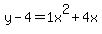 y-4=1+x%5E2%2B4+x