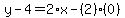 y-4=2%2Ax-%282%29%280%29
