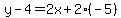 y-4=2x%2B2%28-5%29