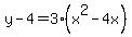 y-4=3%28x%5E2-4x%29