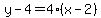 y-4=4%28x-2%29