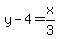 y-4=x%2F3