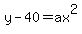 y-40=ax%5E2
