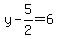 y-5%2F2=6