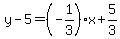 y-5=%28-1%2F3%29x%2B5%2F3