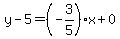 y-5=%28-3%2F5%29x%2B0