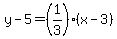 y-5=%281%2F3%29%28x-3%29