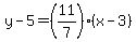 y-5=%2811%2F7%29%28x-3%29