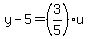 y-5=%283%2F5%29u