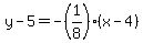 y-5=-%281%2F8%29%28x-4%29