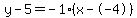 y-5=-1%28x--4%29