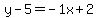 y-5=-1x%2B2
