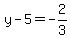 y-5=-2%2F3