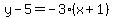 y-5=-3%28x%2B1%29