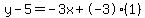 y-5=-3x%2B-3%281%29