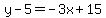 y-5=-3x%2B15