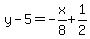 y-5=-x%2F8%2B1%2F2