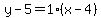 y-5=1%28x-4%29