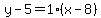 y-5=1%28x-8%29