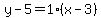 y-5=1%2A%28x-3%29