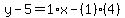 y-5=1%2Ax-%281%29%284%29