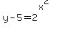 y-5=2%5E%28x%5E2%29