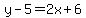 y-5=2x%2B6