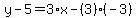 y-5=3%2Ax-%283%29%28-3%29